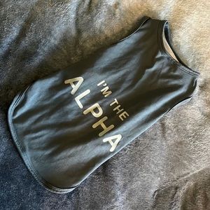 Small blue dog tee, im the alpha